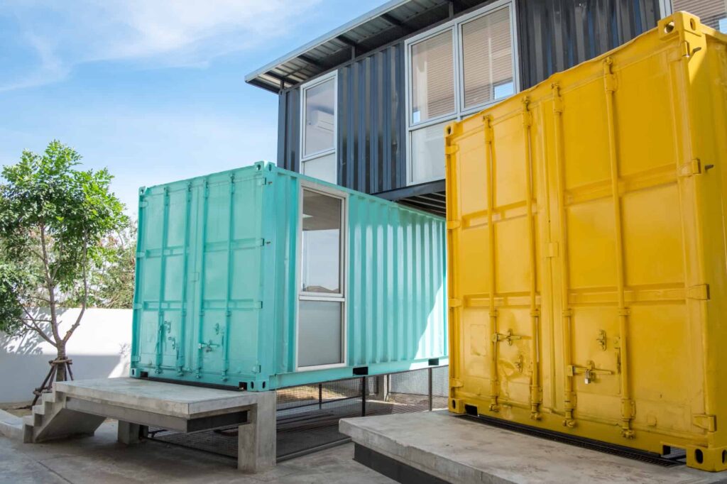 shipping containers on top