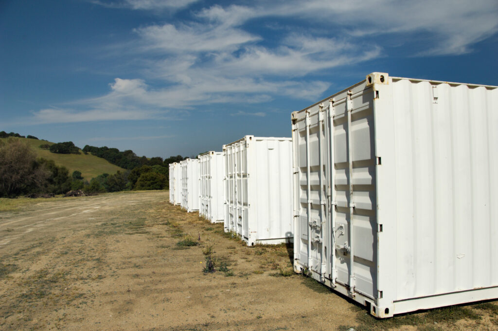white containers